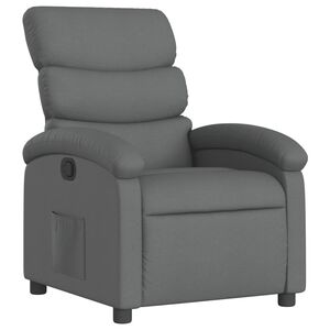vidaXL Relaxfauteuil donkergrijze stof
