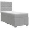 vidaXL Boxspringbed met matras Lichtgrijs 100 x 200 cm Stof