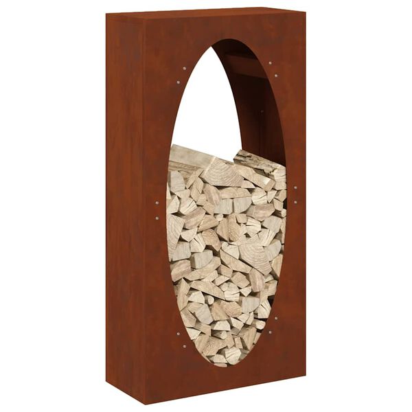 vidaXL Brandhoutrek 50x23x100 cm weervast staal