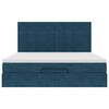 vidaXL Ottoman bed met matrassen en LED's 180x200cm fluweel