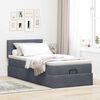 vidaXL Ottoman bed met matras 90x190cm fluweel donkergrijs