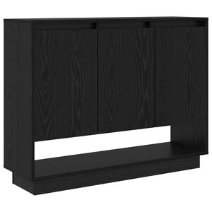 vidaXL Dressoir Zwart Eiken 97 x 29 x 75 cm Bewerkt hout