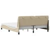 vidaXL Bed met matras stof cr&egrave;mekleurig 180x200 cm