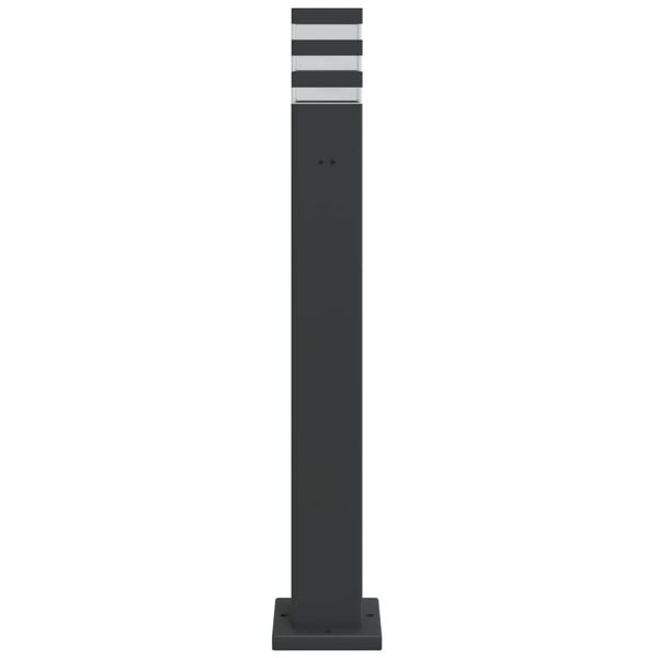 vidaXL Buitenvloerlampen 3 st met stopcontact 80 cm aluminium zwart