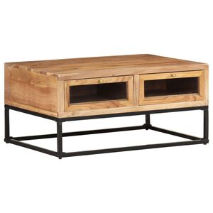 vidaXL Salontafel 90x60x40 cm massief acaciahout