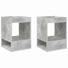 vidaXL Bijzettafel 2 pcs Beton Grijs 40 x 40 x 56 cm Bewerkt hout