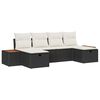 vidaXL Tuin Sofa Set met kussen 6 pcs Zwart 55 x 62 x 69 cm Poly riet