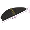 vidaXL Trapmatten zelfklevend 15 st 65x22,5x3,5 cm antraciet