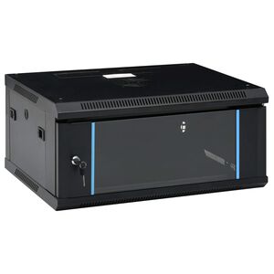 vidaXL Netwerkkast voor aan de muur 4U 19" IP20 600x450x285 mm