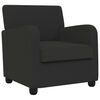vidaXL Fauteuil Zwart Kunstlamswol