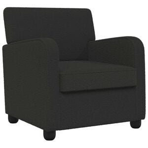 vidaXL Fauteuil Zwart Kunstlamswol