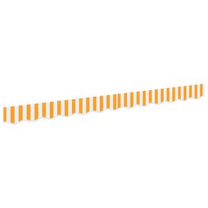 vidaXL Vervangende markies volant Geel en Wit 230 x 20 cm Polyester