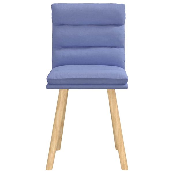 vidaXL Eetkamerstoelen 2 st stof jeansblauw