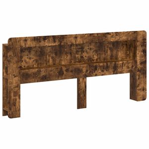 vidaXL Hoofdbordkast met opslag Gerookt eiken Geconstrueerd hout