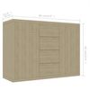 vidaXL Dressoir 88x30x65 cm bewerkt hout sonoma eikenkleurig