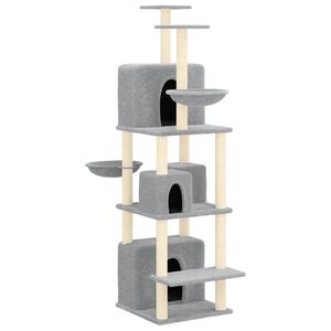 vidaXL Kattenmeubel met sisal krabpalen 180 cm lichtgrijs