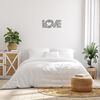 Homemania Wanddecoratie Words Love 50x25 cm staal zwart