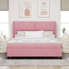 vidaXL Boxspringbed met matras Roze 200 x 180 cm Polyester