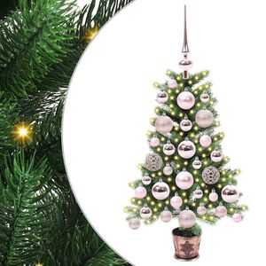 vidaXL Kerstboom met 150 LED met standaard Groen 65 cm PE