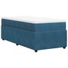 vidaXL Boxspring met matras fluweel donkerblauw 80x200 cm