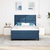 vidaXL Boxspringbed met matras met hoofdeinde Blauw 160 x 200 cm Stof