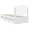 vidaXL Bedframe met hoofdeinde Wit 90 x 190 cm Massief grenenhout
