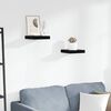 vidaXL Wandschappen zwevend 2 st 23x23,5x3,8 cm MDF hoogglans zwart