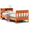 vidaXL Bed met boekenkast zonder matras grenenhout wasbruin 100x200 cm