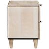 vidaXL Nachtkastje met lade Beige 40 x 33 x 46 cm Massief acaciahout