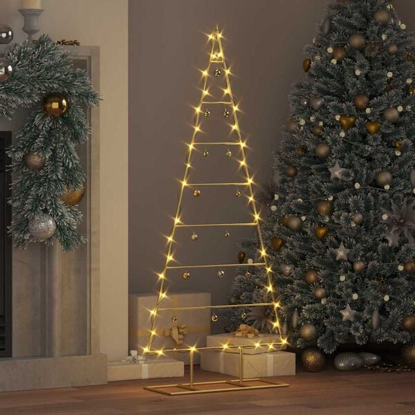 vidaXL Kerstdecoratie kerstboom 125 cm metaal zwart