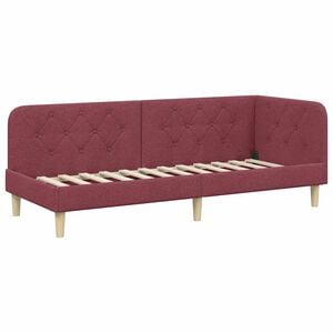 vidaXL Hoekbedframe Wijnrood 80 x 200 cm Stof