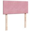 vidaXL Boxspring met matras fluweel roze 90x190 cm