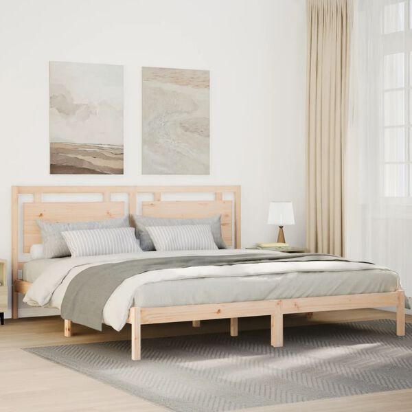 vidaXL Bedframe extra lang zonder matras massief hout 200x210 cm