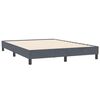 vidaXL Boxspring met matras en LED fluweel donkergrijs 140x210 cm