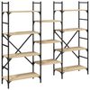 vidaXL Boekenkast 160x28,5x136,5 cm bewerkt hout sonoma eikenkleurig