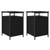 vidaXL Nachtkastje 2 pcs Zwart Eiken 40 x 42 x 60cm Bewerkt hout