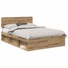 vidaXL Bedframe Ambachtelijk eiken 160 x 200 cm Massief grenenhout