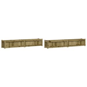 vidaXL Plantenbakken 2 st cm ge&iuml;mpregneerd hout