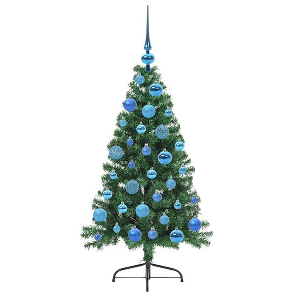 vidaXL Kunstmatig Voorverlicht Kerstboom met 150 LED Groen 120 cm PVC