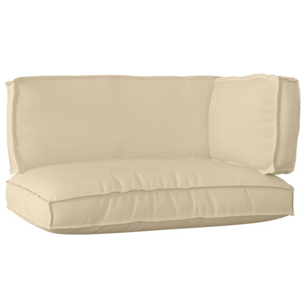 vidaXL Pallet Kussen Set 3 pcs Beige Oxford Stof