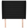vidaXL Hoofdbord met randen 83x23x118/128 cm stof zwart