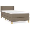 vidaXL Boxspring met matras stof taupe 90x190 cm