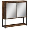 vidaXL Badkamerspiegelkast 60x16x60 cm bewerkt hout gerookt eikenkleur