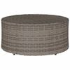 vidaXL Buiten Koffietafel Grijs &Oslash; 68 x 30 cm poly rattan