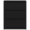 vidaXL Dressoir 60x35x76 cm bewerkt hout zwart eikenkleurig