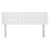 vidaXL Hoofdbord met randen 147x16x78/88 cm kunstleer wit