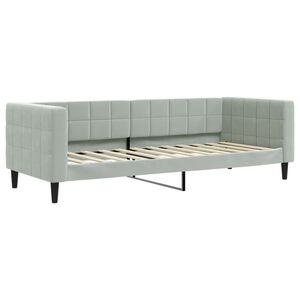 vidaXL Slaapbank 80x200 cm fluweel lichtgrijs