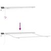 vidaXL Inklapbaar Zonnescherm Wit 350 x 250 cm Stof en Staal