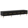 vidaXL TV-kast 150 x 36 x 30 cm Zwart Eiken Bewerkt hout