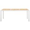 vidaXL Tuintafel 190x90x75 cm poly rattan en massief acaciahout wit